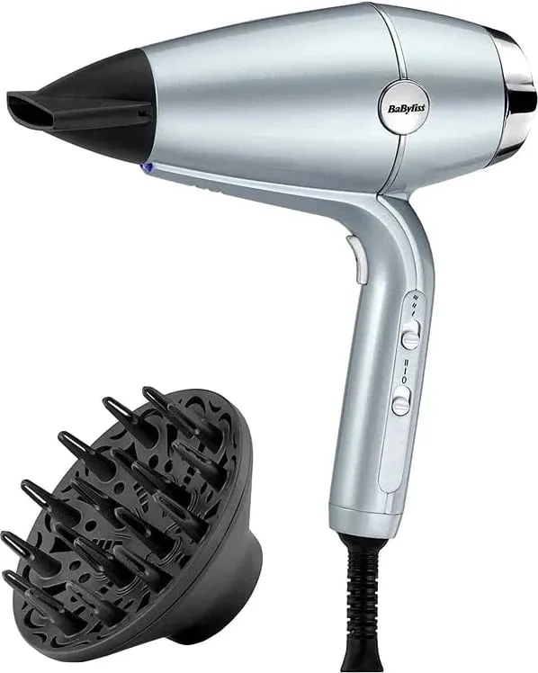 Tharëse flokësh BaByliss Hydro Fusion D773DE, 2100W, 3 nivele temperature, 2 shpejtësi, sky-blue - 1