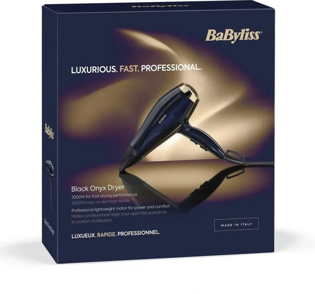 Tharëse flokësh BaByliss Black Onyx, e zezë - 3