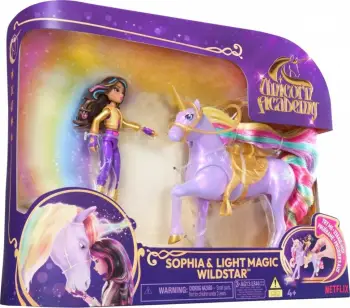 Set lodrash Spin Master Small Doll Sophia and Light Magic Wildstar, me unicorn me drita, për fëmijë