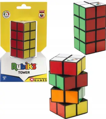 Lodër logjike Spin Master Rubik's Cube 2x2x4, Rubik's Tower, shumëngjyrëshe