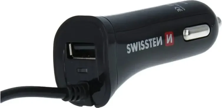 Karikues për makinë SWISSTEN, me port micro USB dhe USB 2.4A - 2