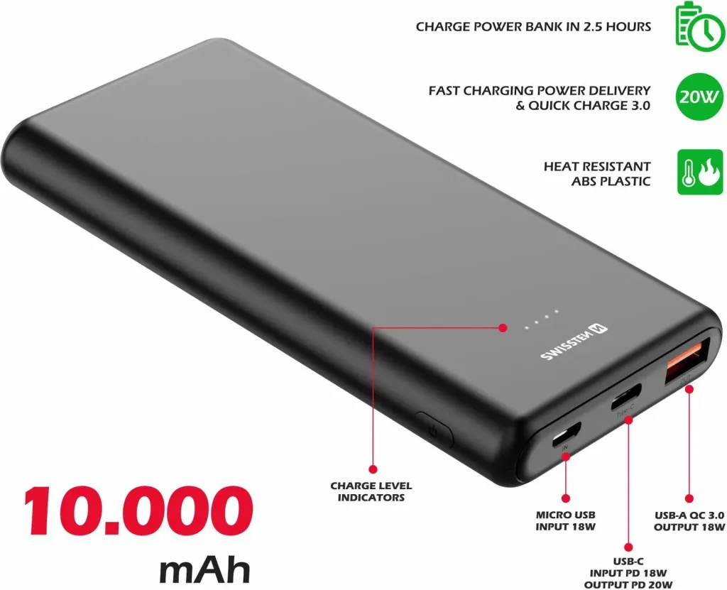 Power bank Swissten 10000mAh, PD 20W, MagSafe, i zi - 3