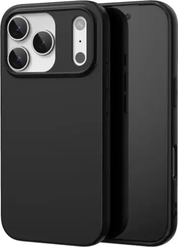 Mbështjellës silikoni për iPhone 17 Pro Max SWISSTEN Soft Joy, i zi