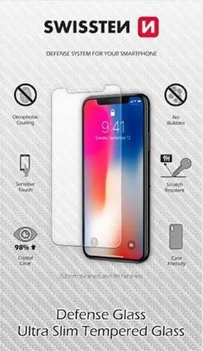 Qelq mbrojtës Swissten për Apple iPhone SE 2020, xham i kalitur, kornizë e zezë