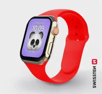 Rrip silikoni Swissten për Apple Watch 42-44mm, i kuq