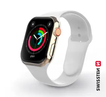 Rrip silikoni Swissten për Apple Watch 42-44mm, i bardhë