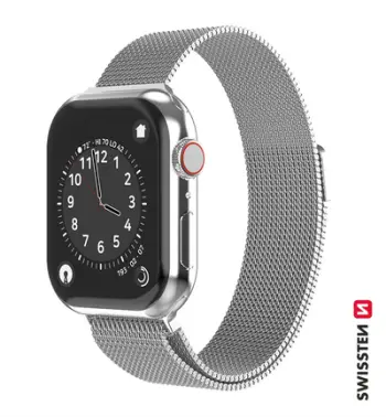 Rrip metalik rrjet Swissten për Apple Watch, 38-40 mm, i argjendtë