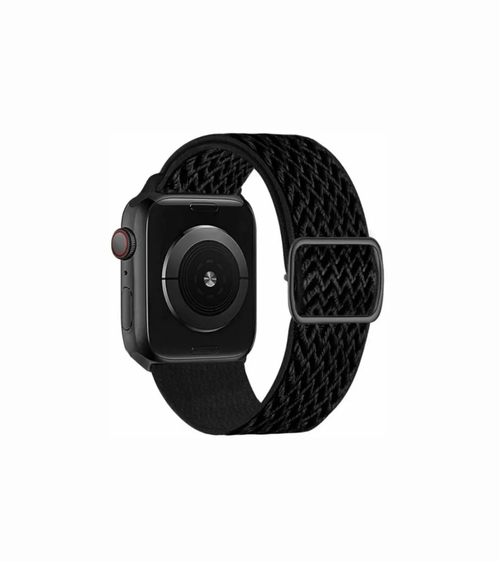 Rrip SWISSTEN Nylon për Appple Watch 42 / 44 / 45 / 49 mm, i zi - 1