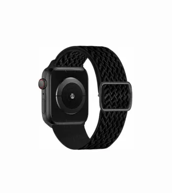 Rrip SWISSTEN Nylon për Appple Watch 42 / 44 / 45 / 49 mm, i zi