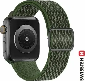 Rrip SWISSTEN Nylon për Appple Watch 38/40/41 mm, i gjelbër