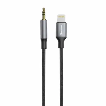 Audio Adapter Swissten Lightning - 3,5 mm, 1.5m, e Zezë/Hiri