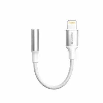 Konvertues Audio SWISSTEN Lightning M/3,5mm AUX, 0,15 M, i bardhë