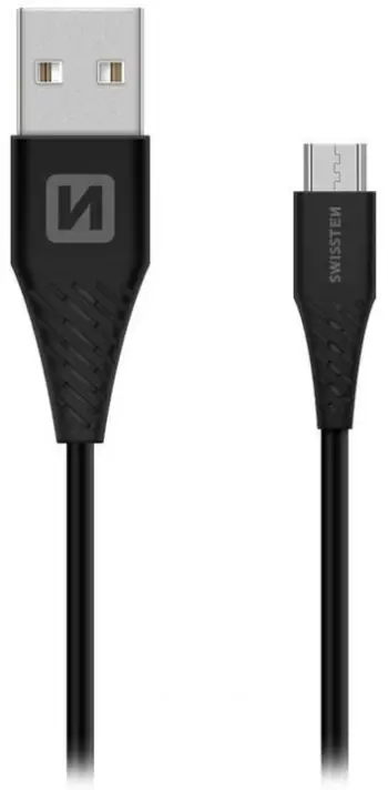 Kabllo SWISSTEN USB-A - micro USB, 1.5m, e zezë