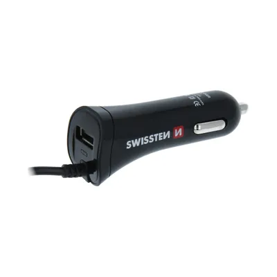Karikues makine Swissten, USB-C, USB 2.4A, e zezë - 1