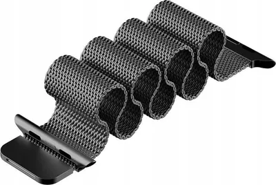 Rrip ore Swissten Mesh për Apple Watch, 38-40mm, metalik, i zi - 5