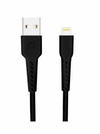 Kabllo Swissten Lightning, 1.0m, e zezë