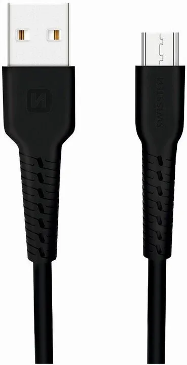 Kabllo Swissten MicroUsb, 1.0m, e zezë - 2