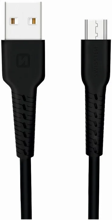 Kabllo Swissten MicroUsb, 1.0m, e zezë - 3