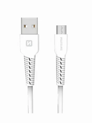 Kabllo Swissten MicroUsb , 1.0m, e bardhë
