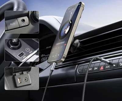 Karikues iPEAX USB-C, 3,5 mm jack, 1,5 m, i zi - 2