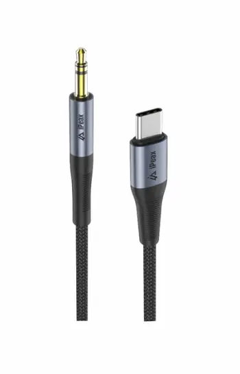 Karikues iPEAX USB-C, 3,5 mm jack, 1,5 m, i zi