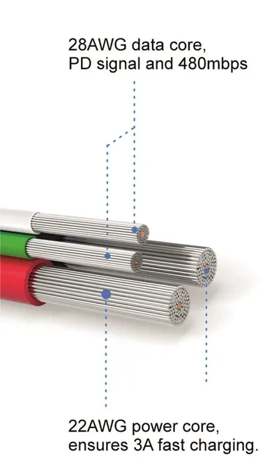 Kabllo tekstili Swissten USB-C / Lightning, 1.2m, e zezë - 2