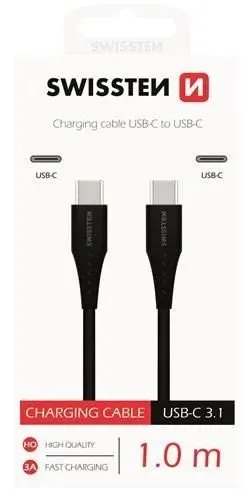 Kabllo USB C në USB C Swissten 71506515, 1 m, e zezë - 3