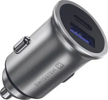 Karikues veture Swissten 36W, 2 porta USB C USB A, i zi