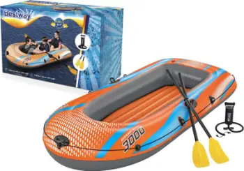 Varkë e fryrë Bestway Inflatable Raft, 3 persona, 246x122cm, blu