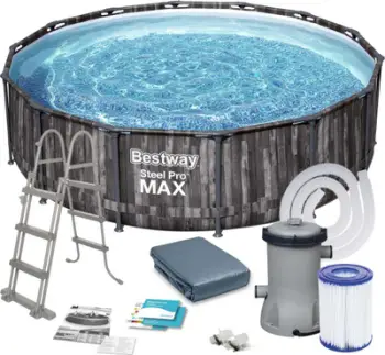 Pishinë me kornizë Bestway Steel Pro Max, 457 x 107 cm, 11 in 1