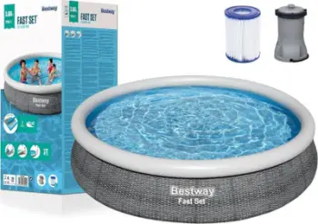 Pishinë Bestway Expansion Pool 57445, 366 x 76 cm, me pompë filtruese, blu