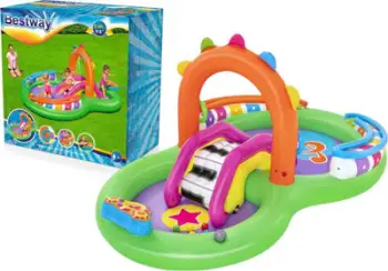 Pishinë fryrëse për fëmijë Bestway Sing'n Splash, 2.95 x 1.90 x 1.37 m, shumëngjyrëshe