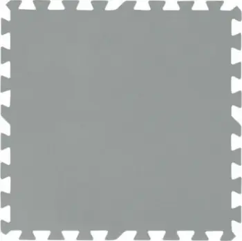 Mbrojtës dyshemeje për pishinë Bestway, 9 pjesë 50x50 cm, polietilen, gri