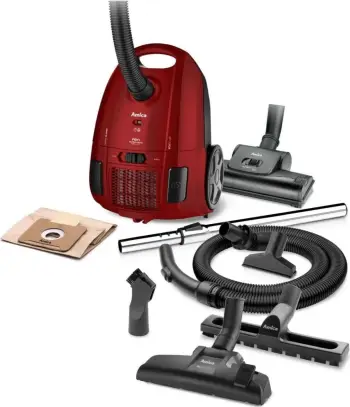 Fshesë me thasë Amica Fen Turbo Evo VM2063, 3L, 900W, e kuqe