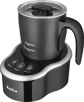 Shkumues qumështi Amica FD 4011, 600W, 0.8L, i zi argjend