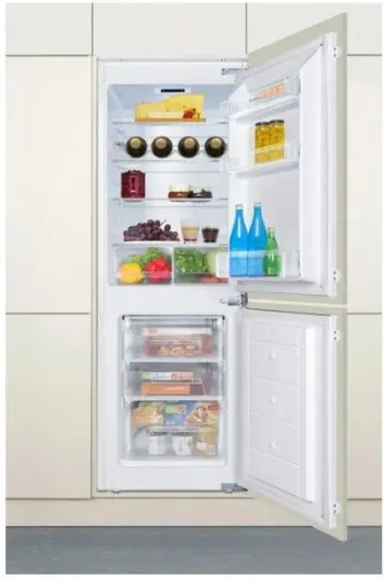 Frigorifer kombinim Amica EKGCS 385 901 EB, 142L frigorifer 60L ngrirës, 158cm, klasa E, i bardhë