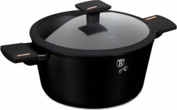 Tenxhere Berlinger Haus Monaco BH-7087, 24cm, veshje titan jo ngjitëse, e zezë