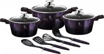 Set tenxheresh Berlinger Haus BH-7141, 10 pjesë, Turbo Induction, vjollcë