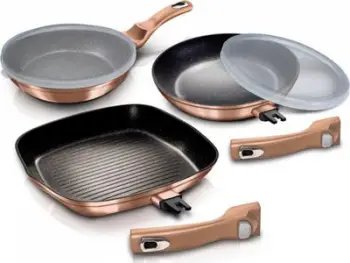 Set tiganësh Berlinger Haus Rose Gold Edition, 5 copë, 20 24 28cm, rozë gold