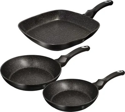 Set tiganë Berlinger Haus, 3 copë, të zi - 2