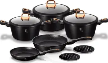 Set tenxheresh dhe tiganë Berlinger Haus Black Rose, 10 copë