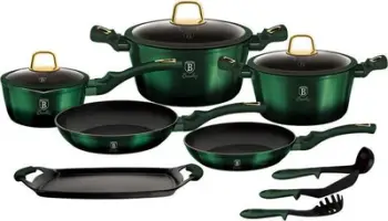 Set tenxheresh Berlinger Haus Metallic Emerald, 12 elemente, të gjelbra