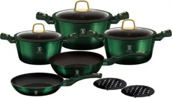 Set tenxhere Berlinger Haus, 20 - 28 cm, 5 copë, të gjelbra