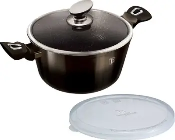 Tenxhere Berlinger Haus BH-6606, 28cm, veshje graniti, e zezë me shkëlqim