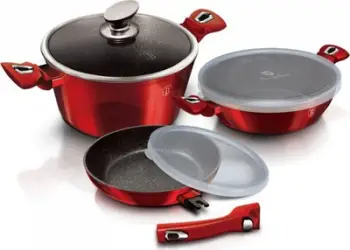 Set tenxhere dhe tigan Berlinger Haus BURGUNDY METALLIC, 6 pjesë
