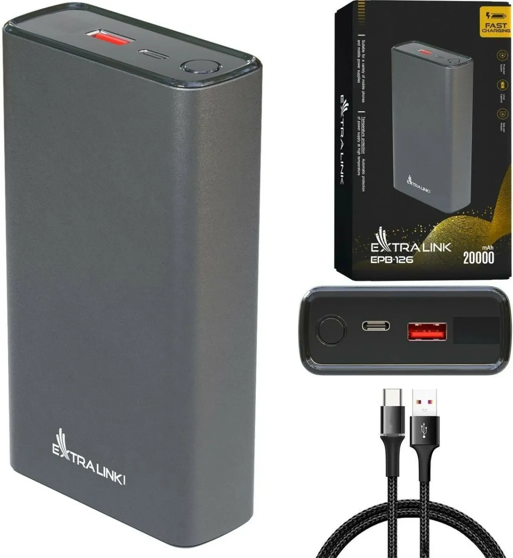 Powerbank ExtraLink EPB-126, 20000mAh, 45W Power Delivery, i zi - 2