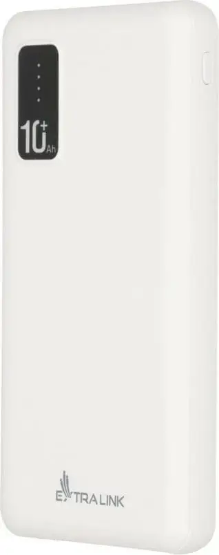 Powerbank Extralink EPB-098W, 10000mAh, 2x USB, i bardhë