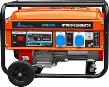 Gjenerator hibrid Extralink EGH-3000, 3kW, benzinë LPG CNG, i zi