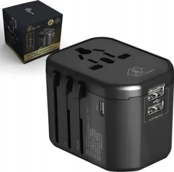 Adapter udhëtimi Extralink Smart Life, USB-C USB-A, i zi