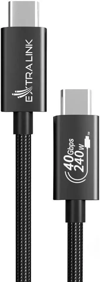 Kabllo USB Extralink Smart Life, USB C në USB C, 2 m, e zezë